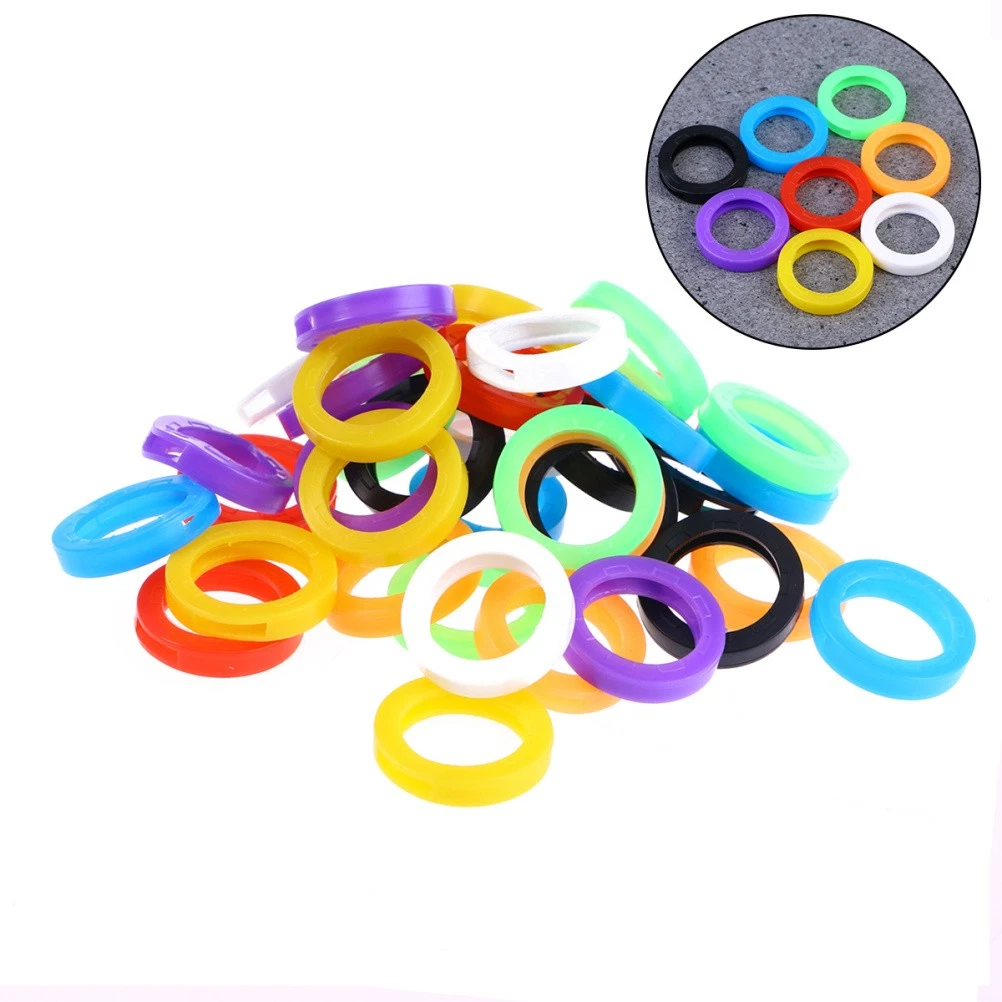 30 Piezas Tapas de Silicona Reutilizables para Llaves de Numeración Fundas de Llaves de Colores Surtidos