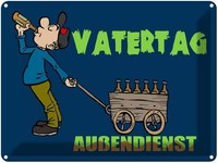 Blechschild 30X40 Cm Vatertag AußEndienst Bier Spruch Zitat Deko Geschenk Metall