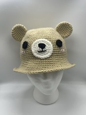 Handmade Crochet Bear Hat 3-5 Yrs 
