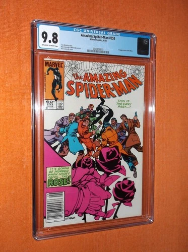 AMAZING SPIDER-MAN #253 CGC 9.8 {Newsstand variant} {Rose 1st app.}  - Sharp!!!
