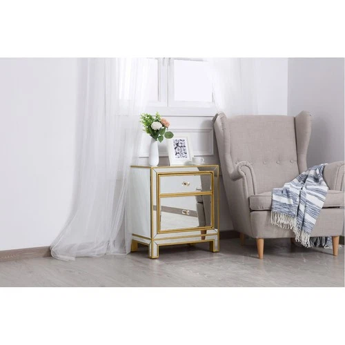 Elegant Lighting MF72016G Reflexion Antique Gold Cabinet - Picture 3 of 10