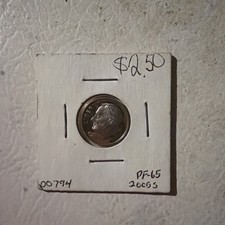 Very Nice 2005 Proof Choice BU Roosevelt Dime #216