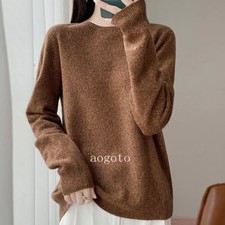 Fashion Women Basic Pullover Knitwear Soft Sweater Casual Warm Long Sleeve Tops
