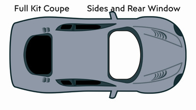Full Windows Coupe Precut Tint Kit  VTL 35%, Heat Rejecting   Carpro UVX 