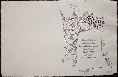 Menükarte Erinnerung Stifttag 8 April 1911 - Bild 3 von 3
