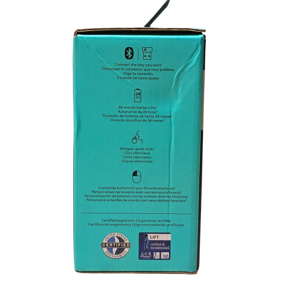 Logitech Lift Wireless Vertical Mouse (Right-Handed - GRAPHITE) Bluetooth  - Image 3 of 4