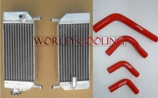 NJ-ALUMINUM RADIATOR & RED HOSE FOR HONDA CRF 250 CRF250R CRF250X 2004-09 05 06