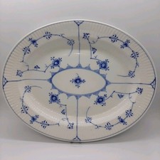 Royal Copenhagen Blue Fluted Plain 97 Serving Platter Oval 12" Denmark 1943