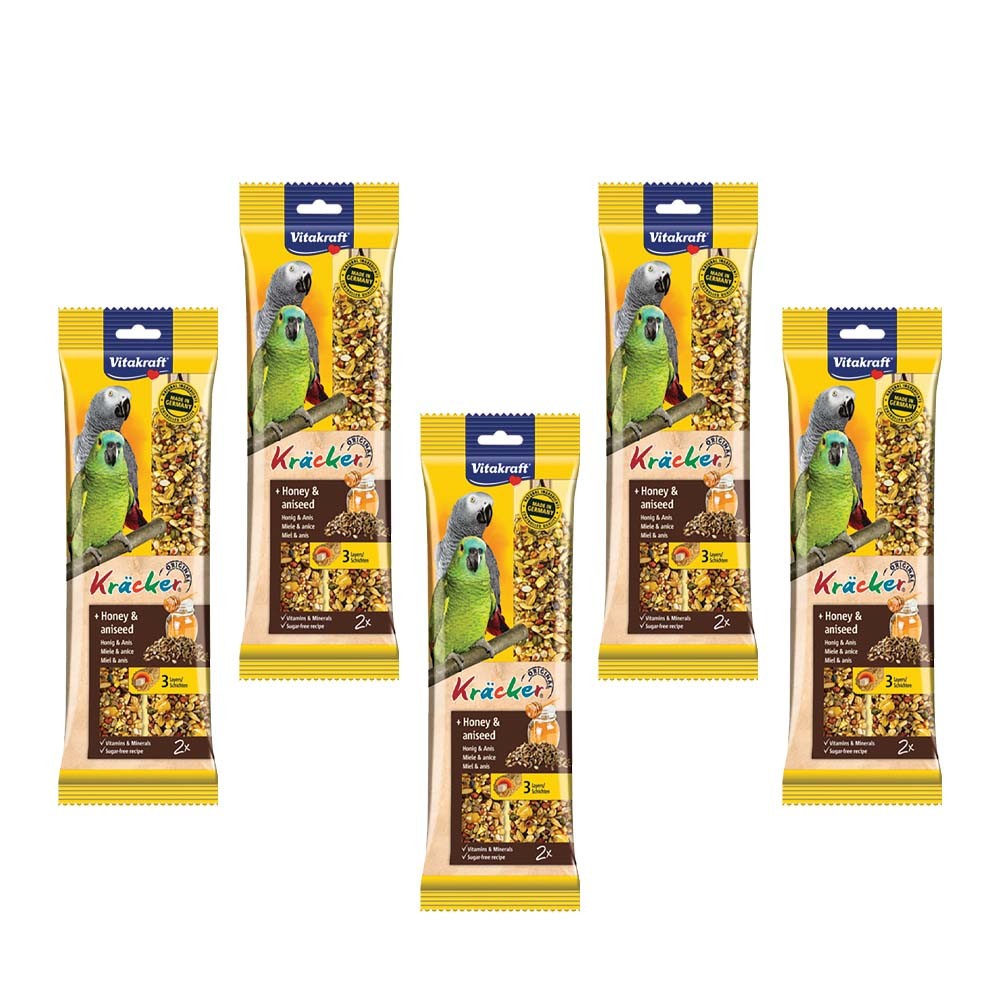 Vitakraft Parrot Treat Sticks Honey and Aniseed Case of 5