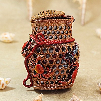 Original Zippo Crab Basket Lighter Luminous 3D Copper Red Geschenkbox