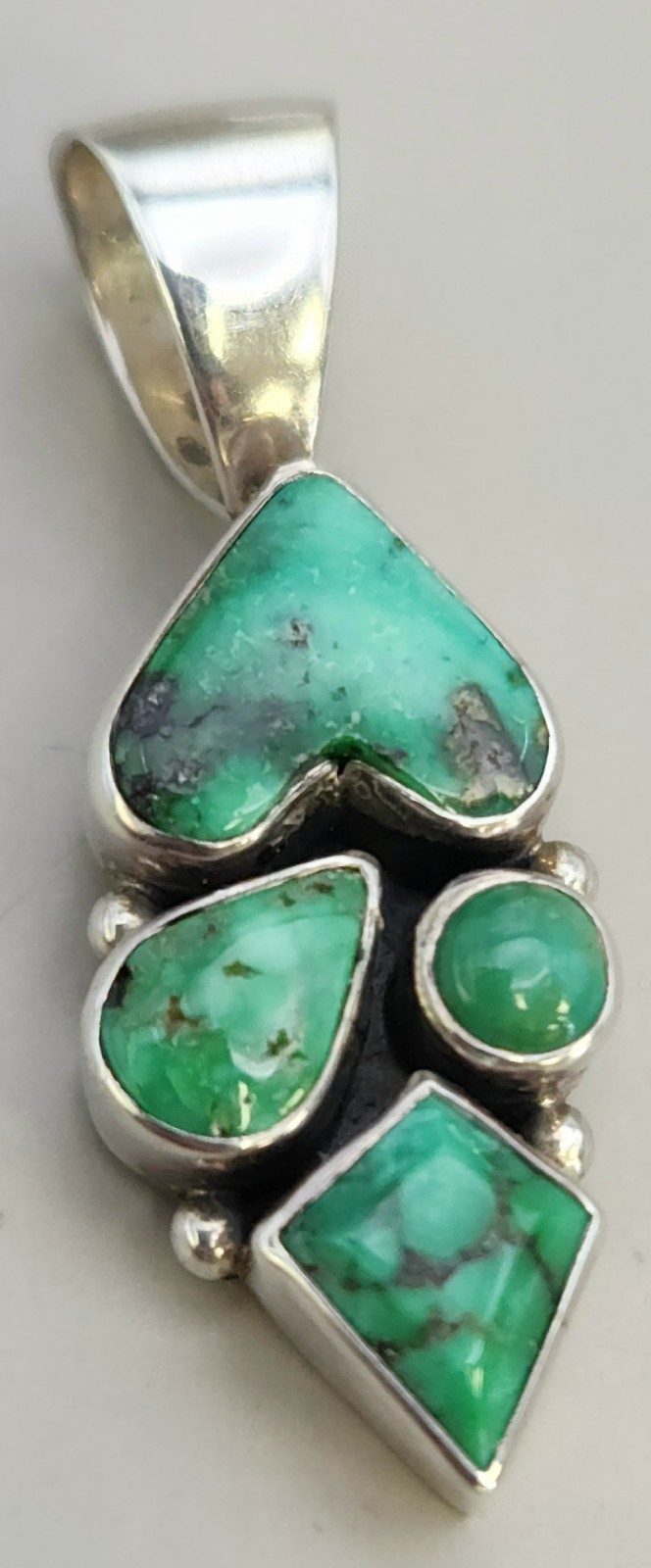 Turquoise Multi Stone Pendant Native American Ste… - image 2