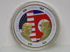 DONALD TRUMP & KIM JONG UN - KOREAN  Singapore PEACE TALKS SUMMIT MEDAL COIN