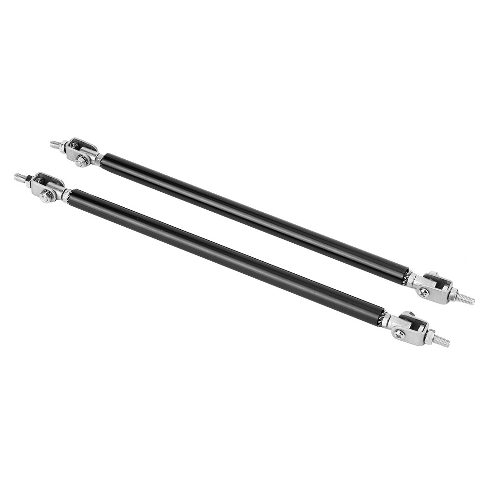 2pcs Adjustable Front Bumper Lip Splitter Strut Rod Tie Support Bar Stainless St