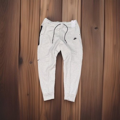NEW Nike Tech Mens Fleece Joggers Birch Heather Black HV0959-051 Size XXL