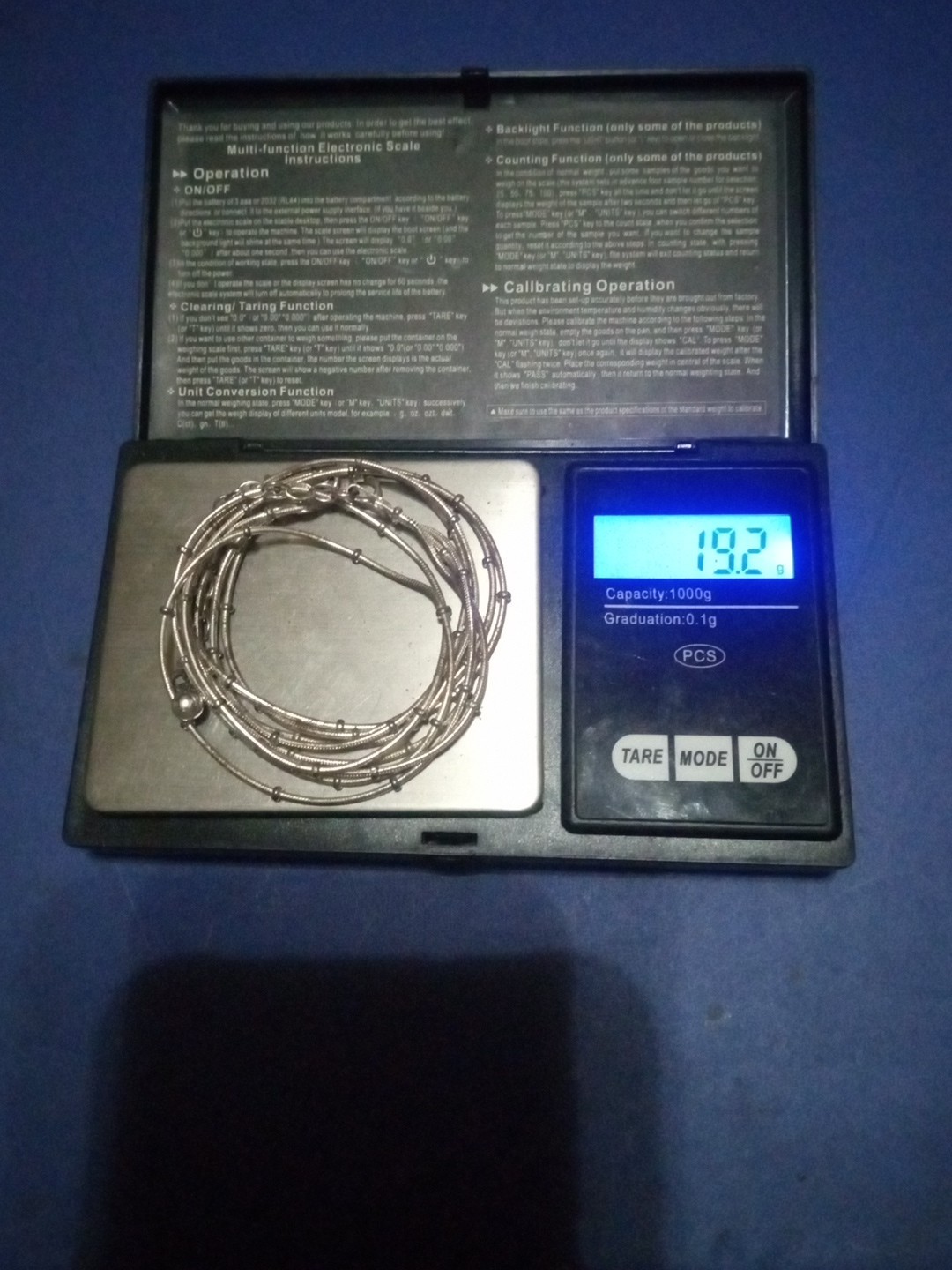 Sterling Silver 3 String Necklace Scrap Adjustabl… - image 8