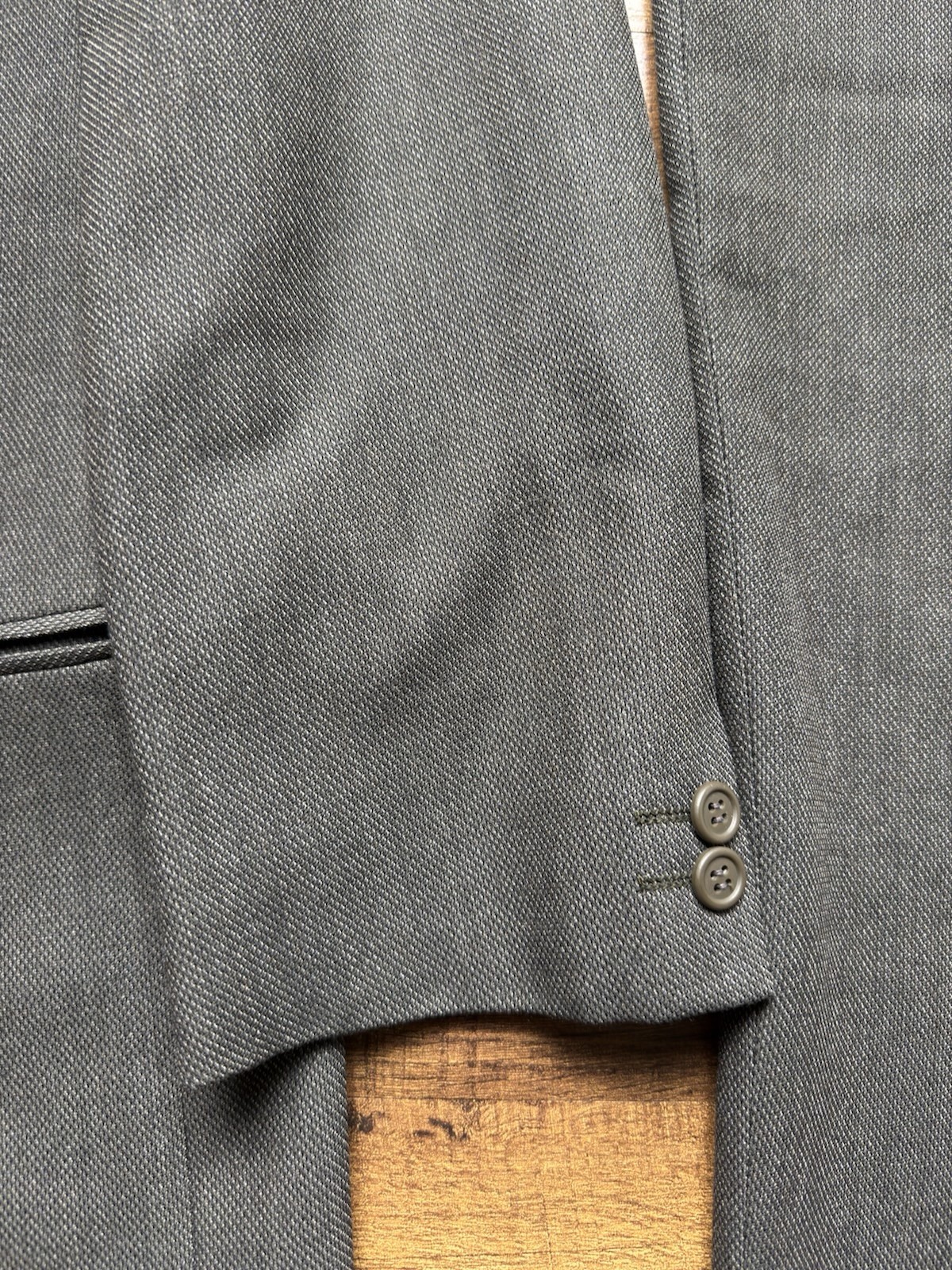 VTG Giorgio Armani Le Collezioni Mens 2pc Suit Wool Dark Green Sz 40L, 33X33 image 5
