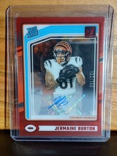 2024 Panini Clearly Donruss - Rated Rookie Jermaine Burton #75 Red Auto /149 