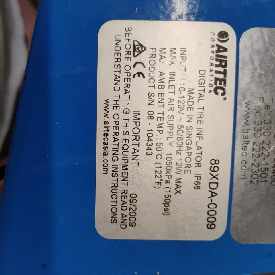 Inflador de pneus Haltec 89Xda, 1/4-18 Npt, azul - Imagem 4 de 4