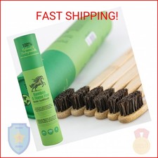 Gaia Guy Soft Natural Bristle Bamboo Toothbrush NO Nylon - Horsehair ONLY - To