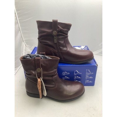 BIRKENSTOCK Espresso Brown Leather SARNIA Slouch Ankle Boots EU36 US L5 - New