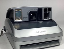 Vintage Polaroid ONE 600 Instant Film Camera Silver - 100mm Untested