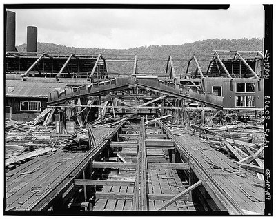 30. William E. Barrett, Photographer, August 1975. SAWMILL SORTING DOCK SHOWING