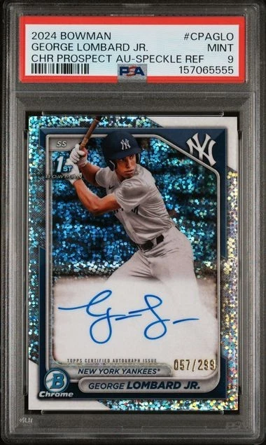 Bowman New York Yankees Baseball Sports Autographed Trading Cards