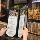 WeChef 5 Pack Leather Menu Covers 4.25"x14" 3 Page 4 View Angle Corner Wine List — photo 6