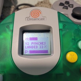 Dreamcast Translucent Green VMU Works , No Cap