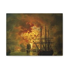 Jakob Philipp Hackert - Destruction of the Turkish Fleet - Canvas Wall Art