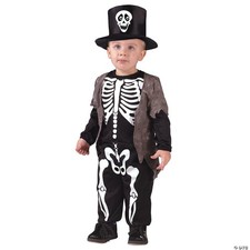 Fun World Happy Skeleton Toddler Costume, Large 3T-4T, Multicolor