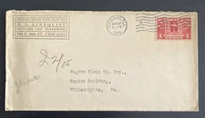 1914 PARCEL POST 2c SC.Q2 POSTAL HISTORY COVER H.l.LINDQUIST CHICAGO TO PHILLY