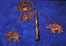 Elephant copper colored wind chime