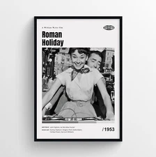 Roman Holiday Movie Poster Print, Wall Art - Unframed