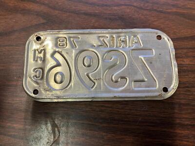 VTG 1978 Arizona State Motorcycle License Plate ZS96 Original | eBay