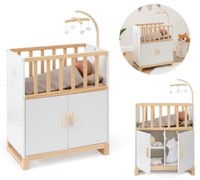 Puppenbett Cozy Mit Schrank Und Mobile Aus Holz Holzbett Puppenschrank Bett Neu