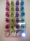 DISPLAY OF 24 LADY NUGGET KEYCHAIN LED LIGHTS ASSORTED COLORS EXTRA BATTERIES — photo 1
