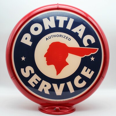 PONTIAC SERVICE 13.5'' Gas Pump Globe - SHIPS ASSEMBLED! READY FOR YOUR PUMP!!