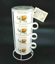 ACORN+OAK Moisson Collection Harvest Autumn Pumpkin Patch Bird Mugs Set 4 Cups