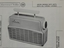 Original Sams Photofact Manual ARVIN 8571, 8572, 8573 Ch. 1.41100  394 
