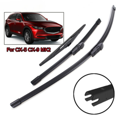 New Car Windshield Windscreen Wiper Blades Set for Mazda Front Rear Window Wiper