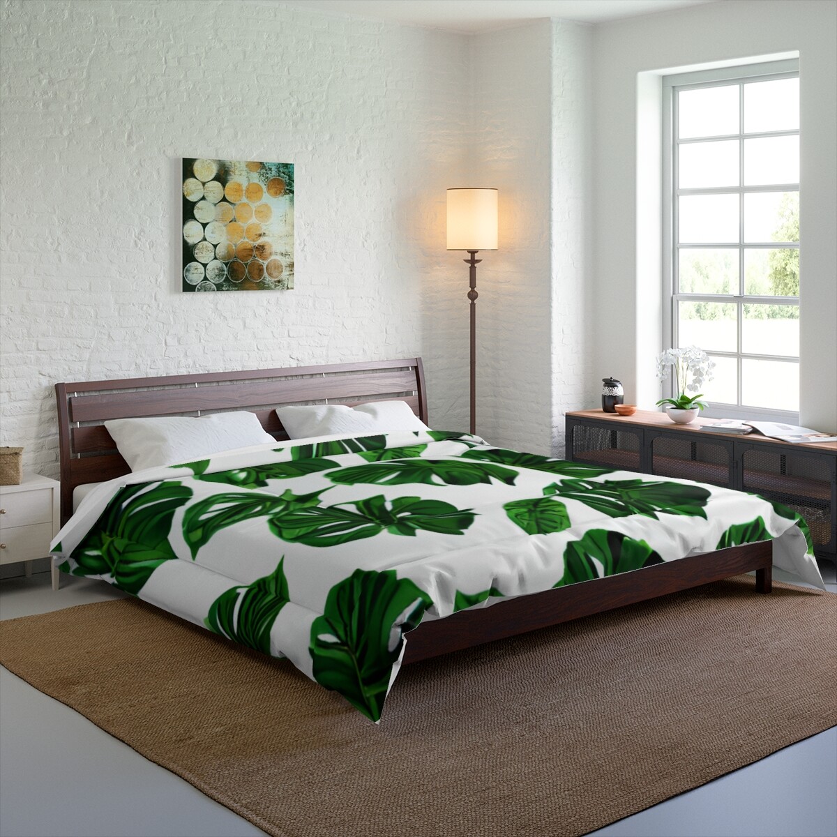 Monstera Comforter | eBay