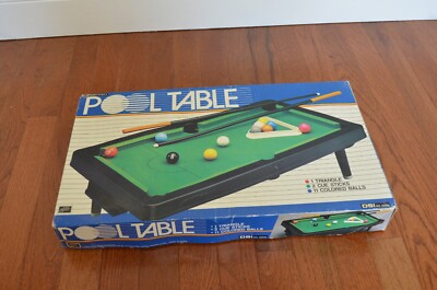 美品 MINI BILLARD AMERICAIN ミニビリヤード 希少 レトロ 1990 Vintage DSI Miniature Novelty Pool Billiard Table Rare w/ Box