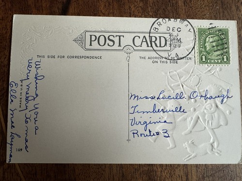 Konvolut 1930 Art Deco Weihnachtspostkarten Kinder Hunde Happy New Year - Bild 10 von 16