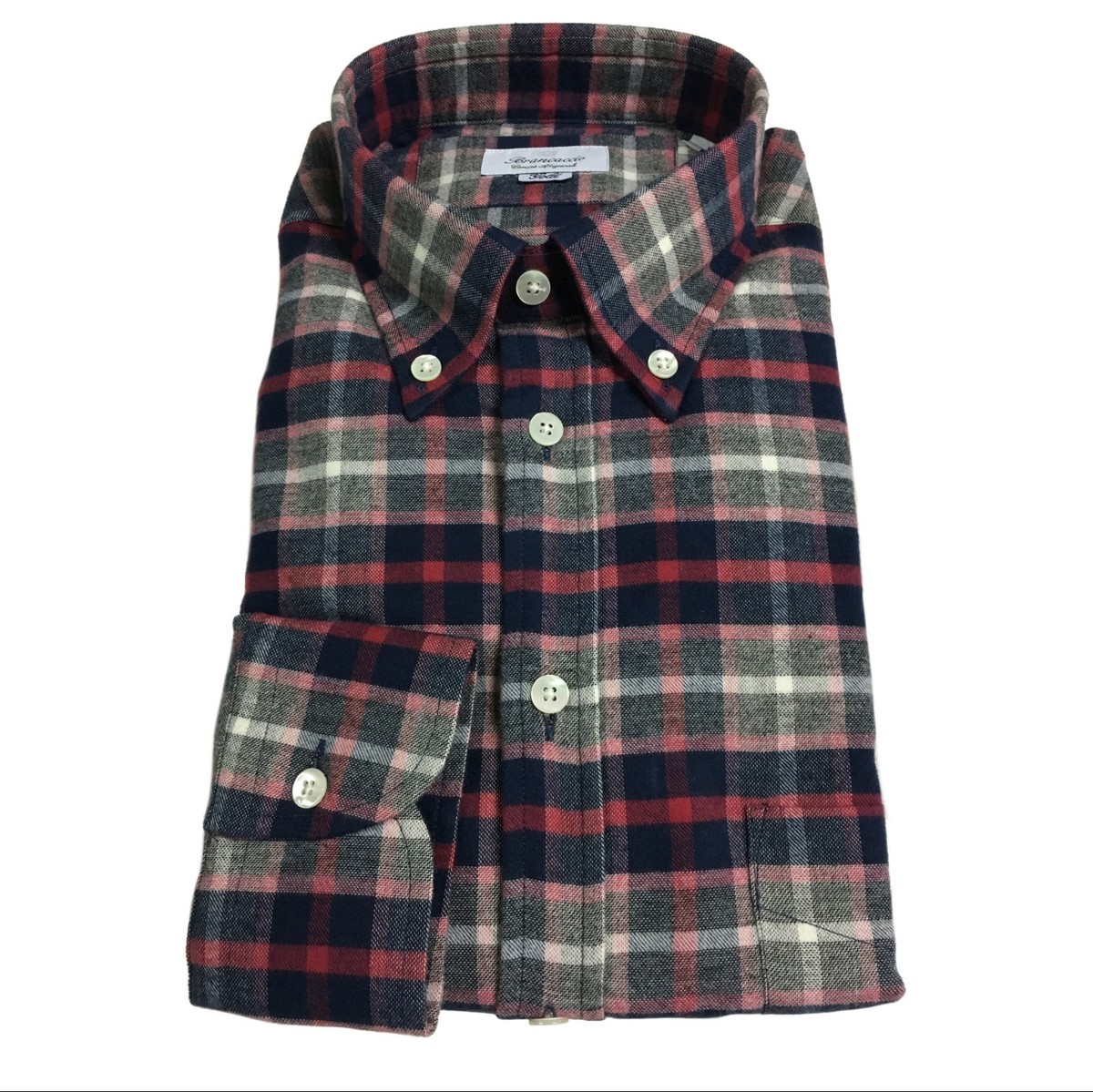 Men's Shirts Flannel Blue/Red BRANCACCIO NICOLA BD GOLD