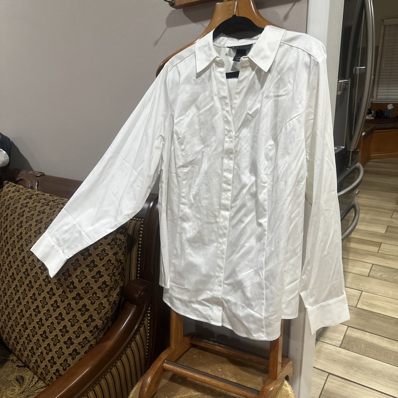 Lane Bryant white classic blouse size 24