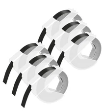 6PK For DYMO Label Maker 3D Embossing Plastic Label Tape A520109 White/black 9mm