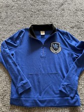 Victoria's Secret University of Pink Blue 1/4 Zip Sweatshirt Pullover Medium