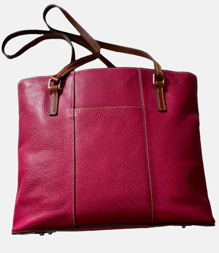 Dooney&Bourke Pebble Leather Zip Closure Pockets Double Handles Tote Bag - Picture 5 of 18