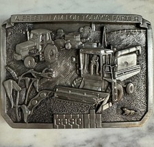Case 1985 Belt Buckle Case International Harvester Name Todays Farmer Tractor